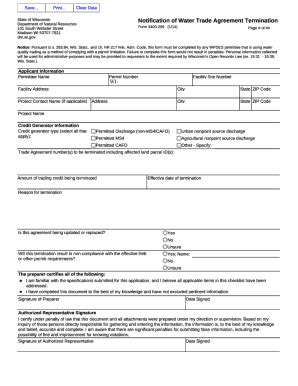 Fillable Online Form 3400 209 Notification Of Water Trade Agreement