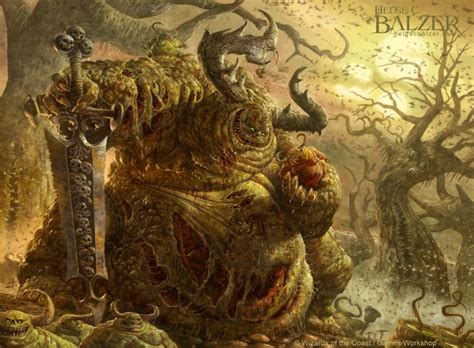 Great Unclean One MtG Art From Warhammer 40000 Set By Helge C Balzer