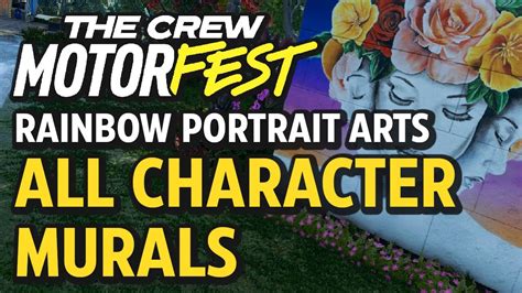 All Character Mural Collectibles Rainbow Portrait Arts The Crew