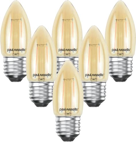 Paul Russells E Edison Screw Led Filament Pack Of W W