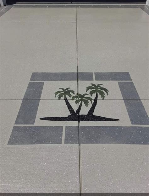 Concrete stencil for Coated Driveway | Stencils, Concrete coatings, Concrete