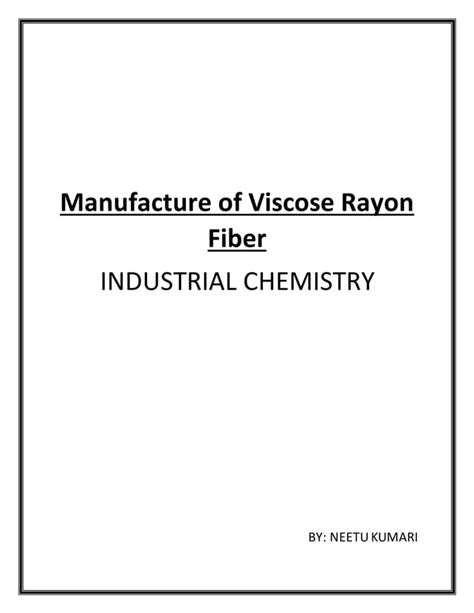 Viscose Rayon Fiber PDF