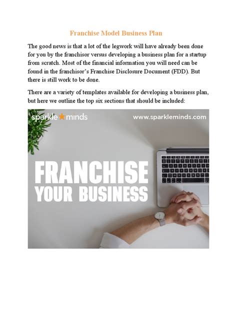 Franchise Model Business Plan-Sparkleminds | PDF | Franchising | Business