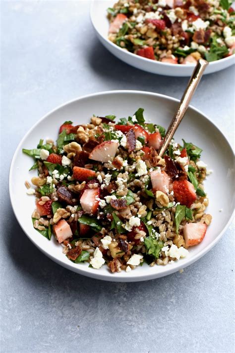 white bean strawberry feta spinach salad | cait's plate