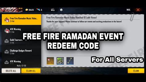 Free Fire Ramadan Event Redeem Code Bullzygamer Youtube