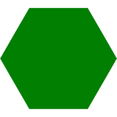 Green Hexagon Icon Free Green Shape Icons