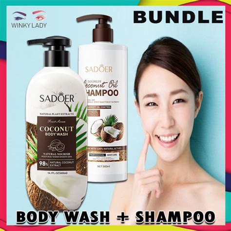 Bundle Sadoer Coconut Body Wash Natural Plant Extracts Cleansing