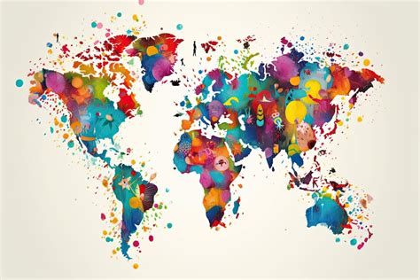 Premium Photo | Colorful world map illustration on a white background ...