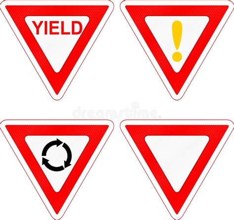 Yield Signs Stock Illustration Illustration Of Slow 17258376