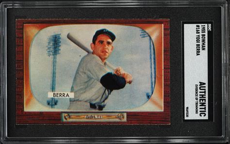 Bowman Yogi Berra Sgc Altered Auth Weekly Sunday Auction