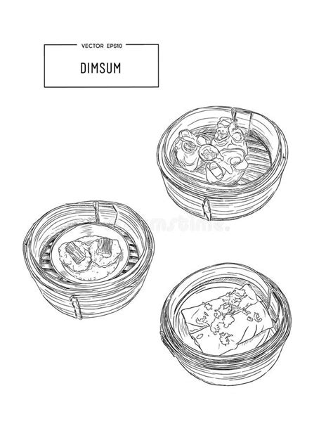 Dim Sum Vector Illustration Of Chinese Cuisine Stock Vector