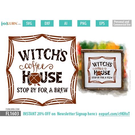 Witch S Coffee House Stop By For A Brew Svg Funlurn