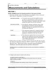 Worksheet Sh Doc Chapter Review Measurements And Worksheets