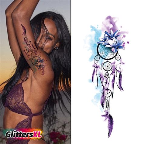 GlittersXL Temporary Tattoo Dreamcatcher A5 Formaat Neptattoo