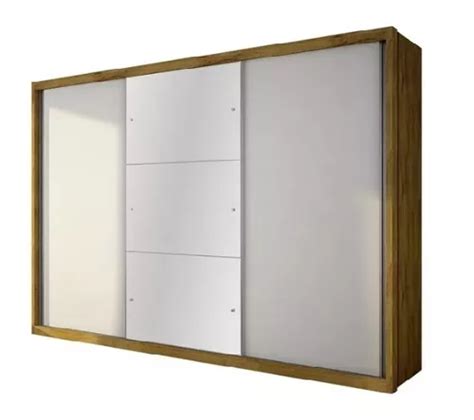 Armario Siena Furniture Paradizzo Gold En MDF Dorado Y Blanco Con 3