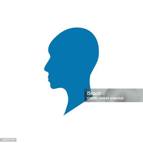 Side View Silhouette Of A Bald Gender Neutral Head Stock Illustration Download Image Now