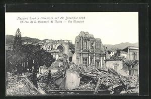 Ansichtskarte Messina Il Terremoto Del 28 Dicembre 1908 Chiesa Di S