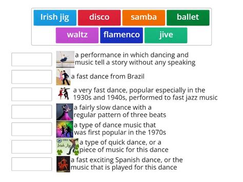 Types of dances - Match up