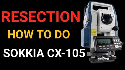 How To Resection With Sokkia Total Station In Urdu Hindi Language