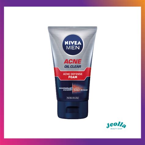 Jual Nivea Men Facial Foam 100ml Deep Acne Attack Scrub Mud White Oil Clear Deep Bright Oil