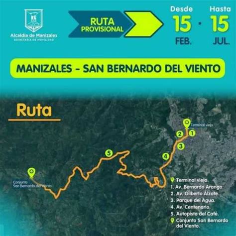 Realizarán prueba piloto de ruta de buseta Manizales San Bernardo del