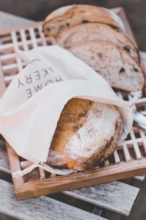 Bread Bag Sacchetto In Cotone Portapane The Home Bakery Lievito