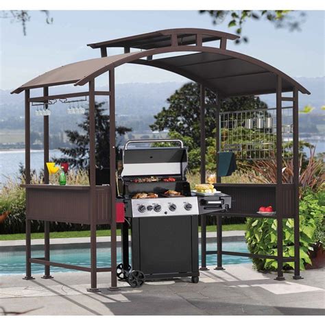 Outdoor Steel Yard Garden Patio Deck Bbq Grill Cooking Pagoda Gazebo