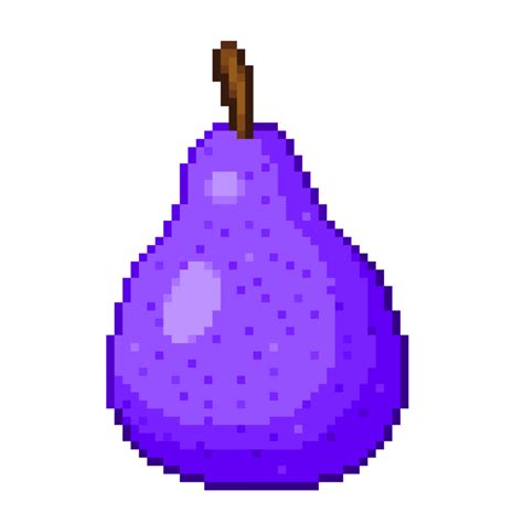 un 8 bits de style rétro Pixel art illustration de une violet poire