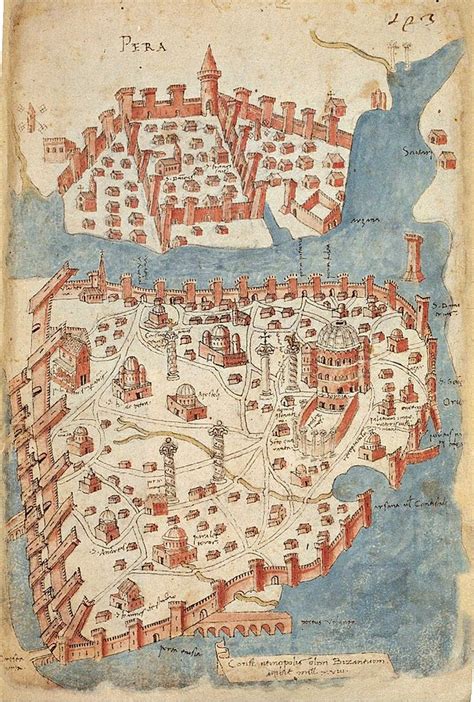 Medieval Map Of Constantinople