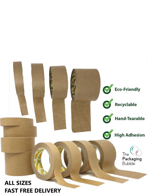 Tape Adhesives Fasteners Pack Of 3 Tape Rolls Strong Kraft Paper