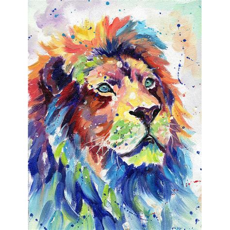 Colorful Lion 5d Diamond Painting Five Diamond