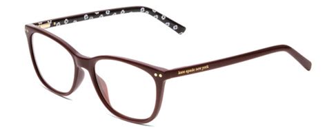 Kate Spade Tinlee Cateye Glasses In Burgundy Black White Floral 52 Mm Rx Bifocal Speert