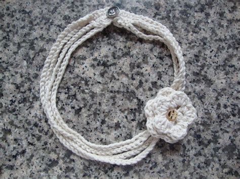 Beige Crocheted Necklace · A Knit Or Crochet Necklace · Crochet On Cut Out Keep