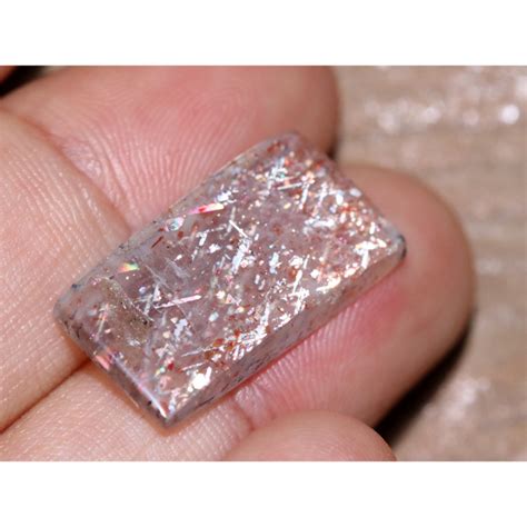 20 PER CARAT 8 65 CTS RAINBOW LATTICE SUNSTONE POLISHED STS1079