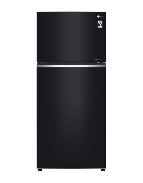 547l Top Freezer Fridge In Black Glass Finish Gn C702sggm Lg My