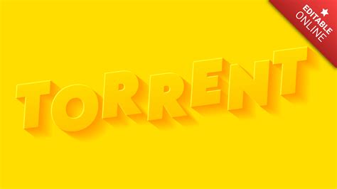 TORRENT Efecto Amarillo Veraniego Generador De Efectos De Texto