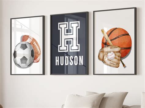 sport nursery decor playroom wall art boys room decor sports poster