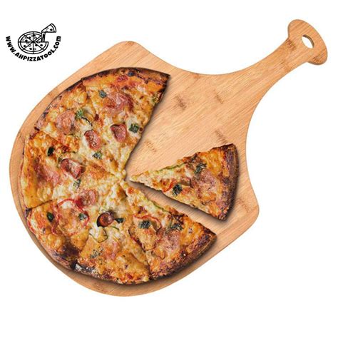 Large Bamboo Pizza Peel Premium Wooden Serving Paddle Board Pizza