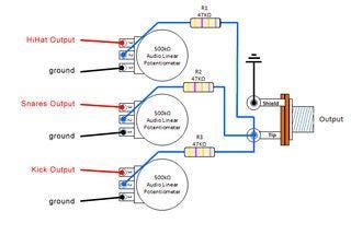 Arduino Drum Kit Schematic