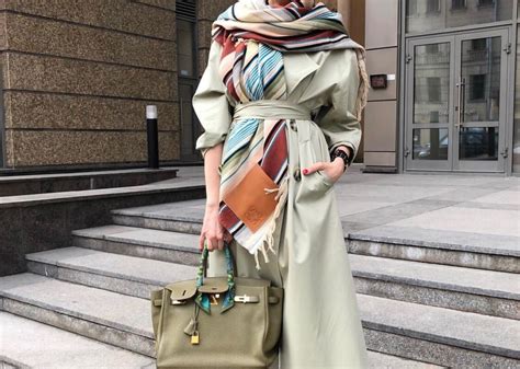 Duster Coat Trench Coat Lady Dior Bag Top Handle Bag Scarf Elegant