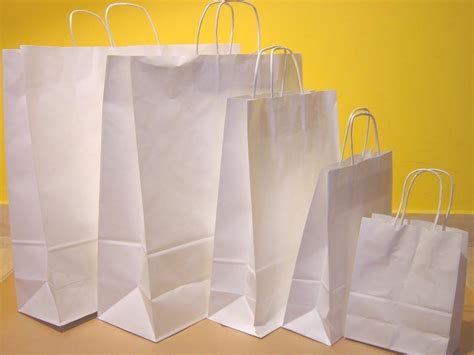 Sacs Blancs Papier Kraft Poign E Ficelle Cm