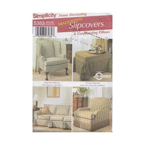 Slipcovers And Pillows Uncut Simplicity Sewing Pattern Traditional