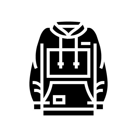 Hoodie Streetwear Cloth Fashion Glyph Icon Illustration 42815613 Vector