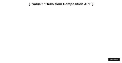 Vue 2 Composition API Codesandbox