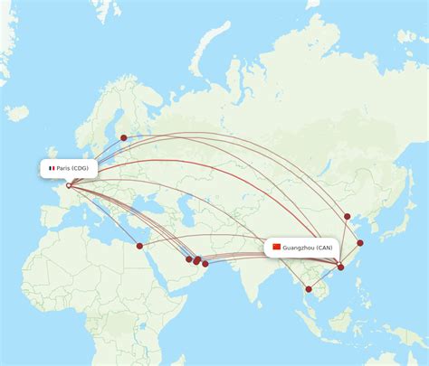 All Flight Routes From Paris To Guangzhou Cdg To Can Flight Routes