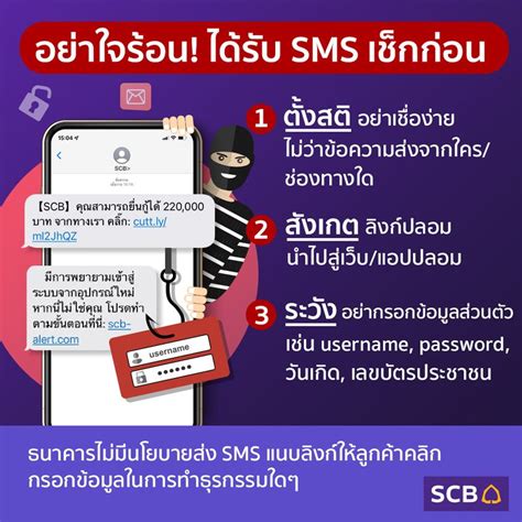 Scb Thailand ได้รับ Sms เช็กก่อนระวัง Sms ปลอม ช่วงนี้มีมิจฉาชีพ