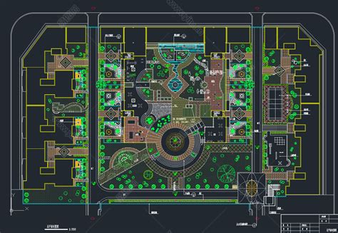 园林景观cad施工图，园林景观cad建筑图纸下载 素材下载易图网cad设计图纸库
