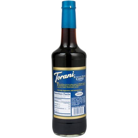 Torani 750 Ml Sugar Free Coffee Flavoring Syrup