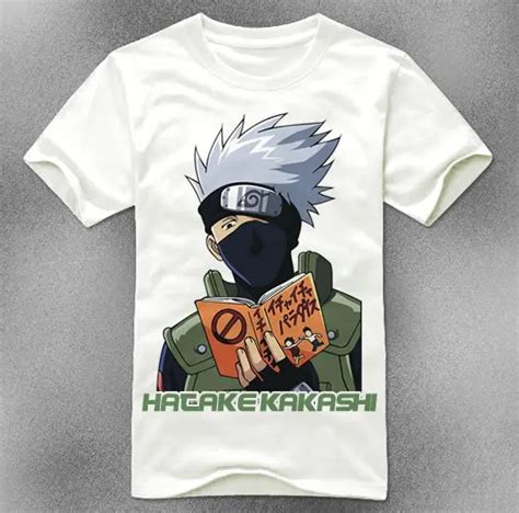 Hatake Kakashi Japan Manga Graphic Print Mens T Shirt Man Tees White