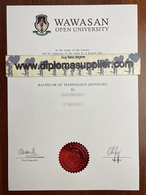 Where To Buy Wawasan Open University Wou Fake Diploma Certificate